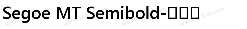 Segoe MT Semibold字体转换